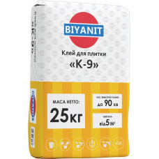 Віяніт Клей для плитки К-9 (для керамічної плитки) 25кг.