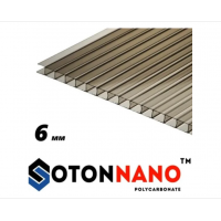Полікарбонат SOTON NANO (6000*2100) 6мм бронза